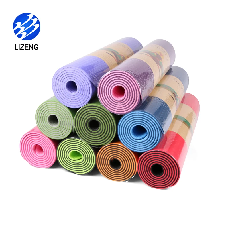 

Extra Thick Yoga Mat Fitness Exercise Mat For Yoga, Purple, blue , violet , green , rose red, black ( double color)