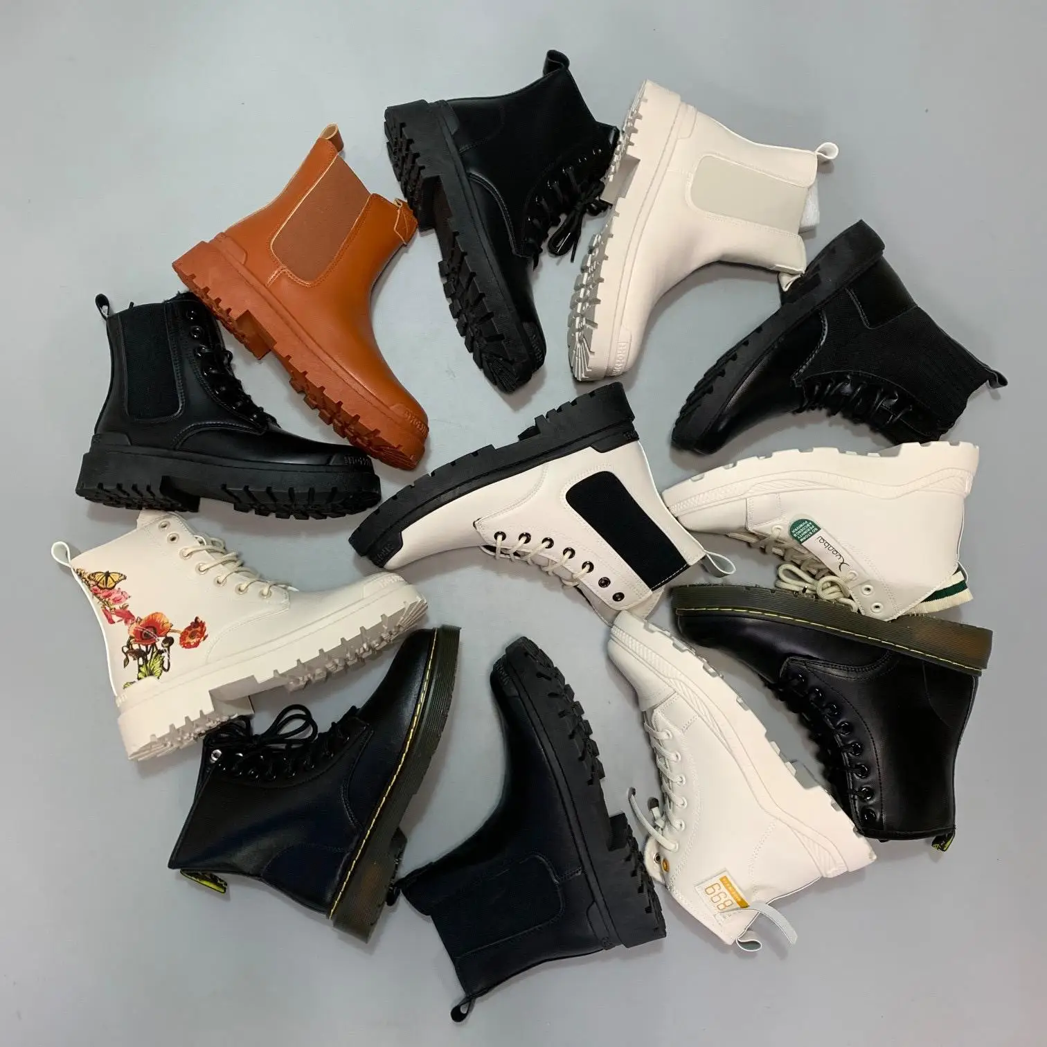 

W12298 black british couple women boots shoes for women martin fur boots for women shoes winter ladies Sexy boots original 2021, Mixed