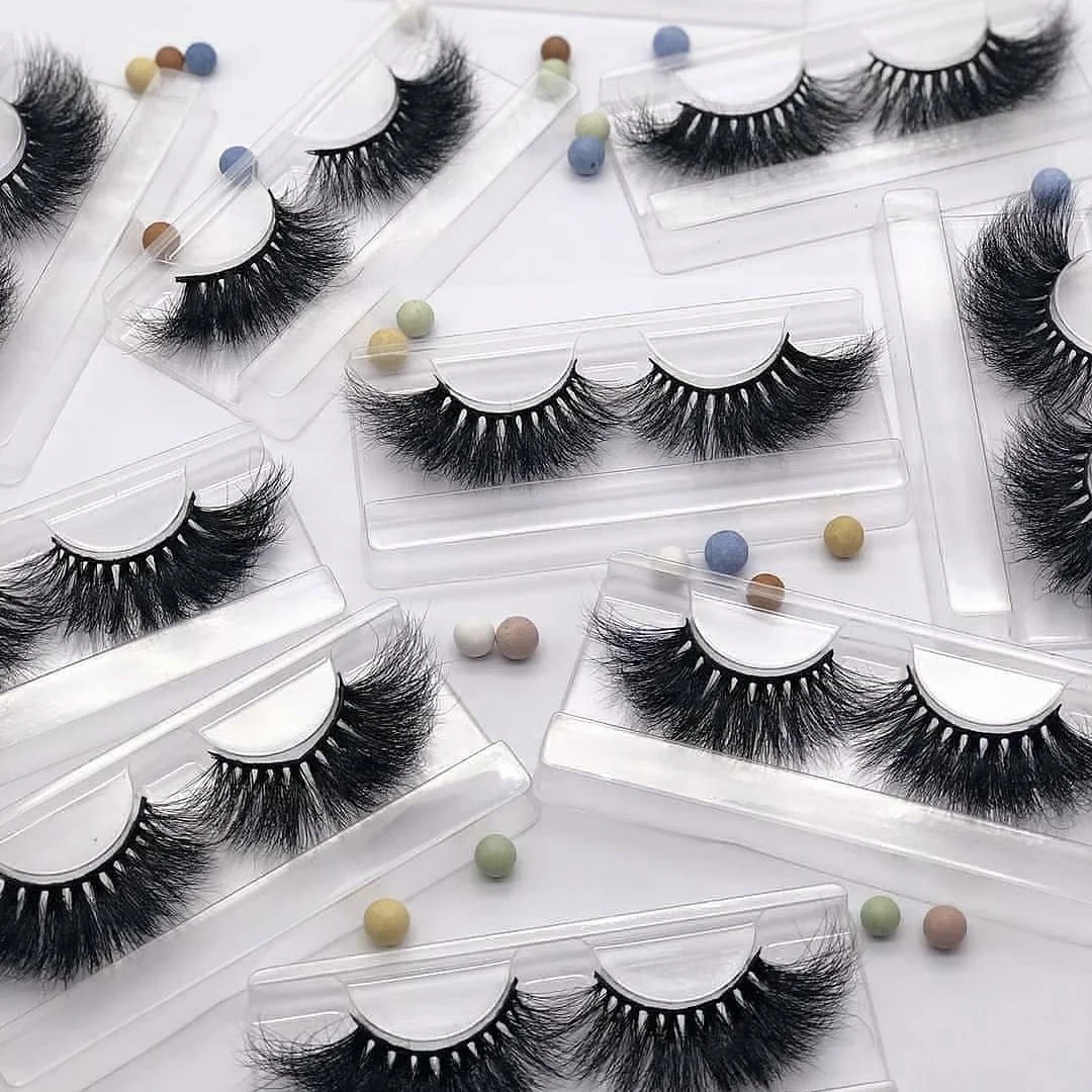 

2021 new arrivals long dramatic 3d strip eye lash vendor Private Label 25mm mink eyelash vendor