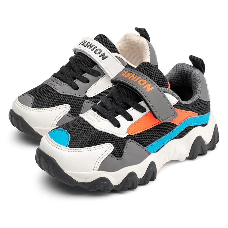 

durable kid school sneakers wholesale popular lace up children chunky sports shoes