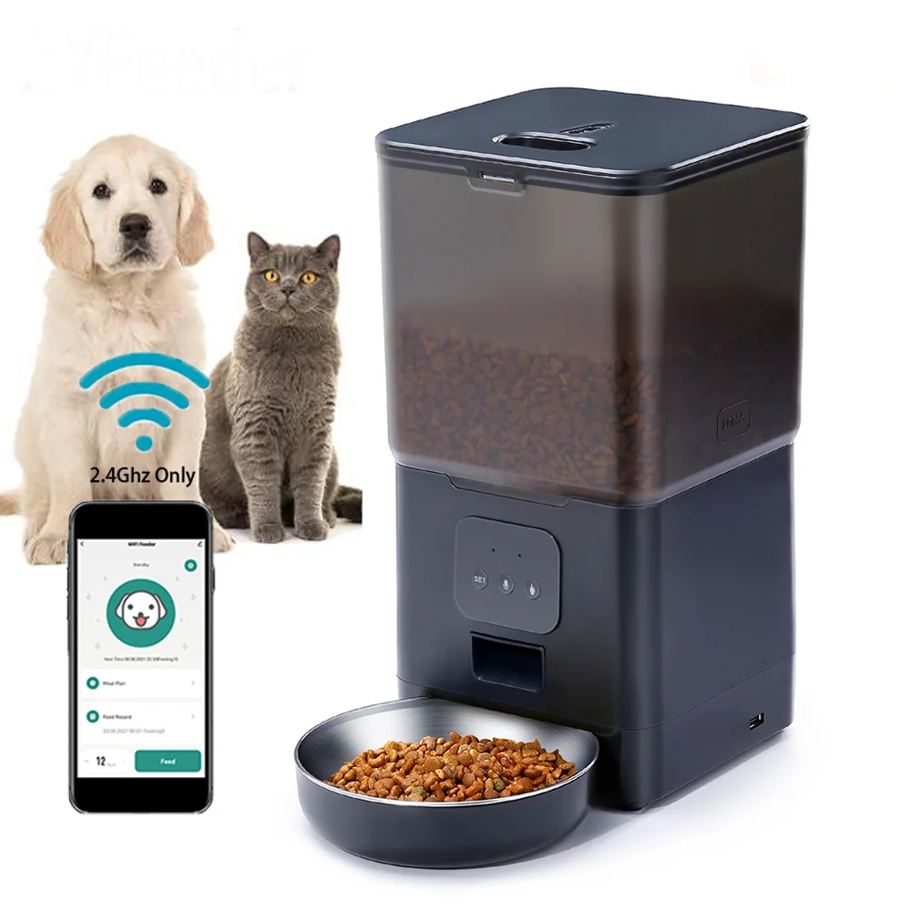 

6L Smart WIFI Automatic Pet Feeder APP Control Cat Food Dispenser Automatic Dog Feeder Pet Timing Voice Dog Products