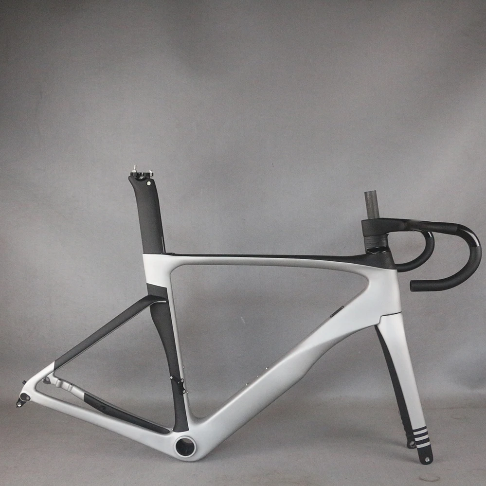 

2020 new Flat Mount disc carbon road frame Bicycle Frameset New EPS technology disc carbon frame paint Silver plating TT-X22