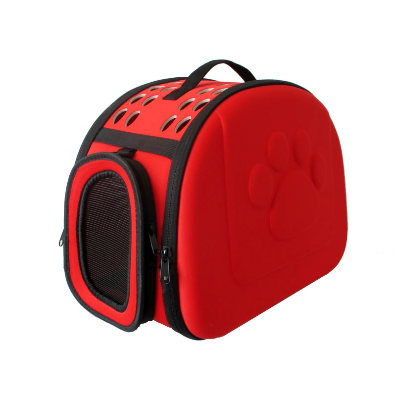 

Fold-able Red EVA Waterproof Cat Dog Bag Pet Carrier Sling Handle Bag
