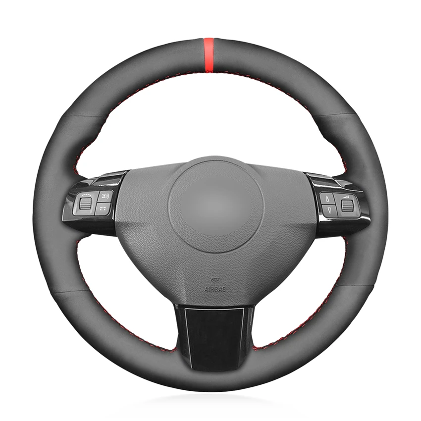 

Custom Hand Sewing Black Suede Steering Wheel Cover for Opel Vauxhall Holden Astra H GSI Zaflra B Signum Vectra C