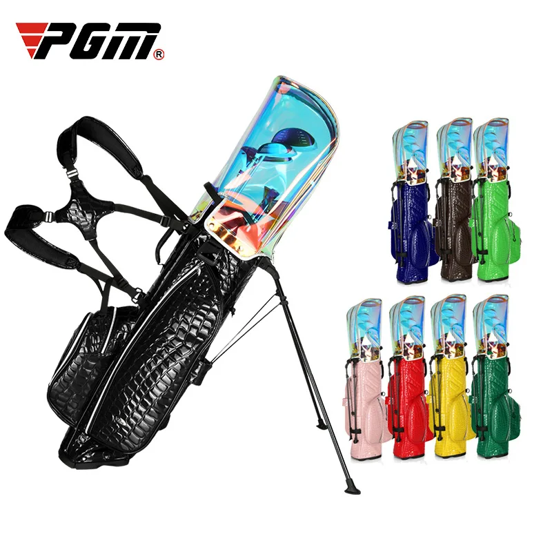 

PGM Fashion Lightweight Portable Waterproof Golf Stand Bag With Transparent Colorful Golf Bag Cap