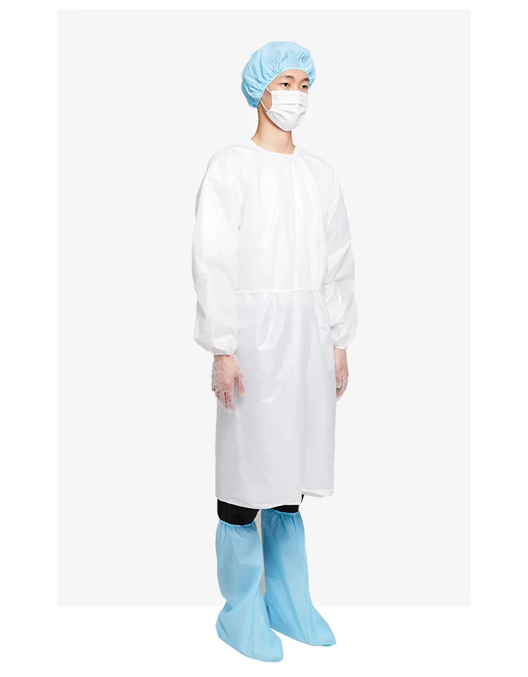 Factory Direct Sales Disposable Body Suits Clothing Isolation Apron Disposable Civil White/Blue Isolation Gowns