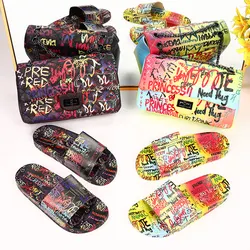 purse and shoe sets 2021 new graffiti shoes matchi