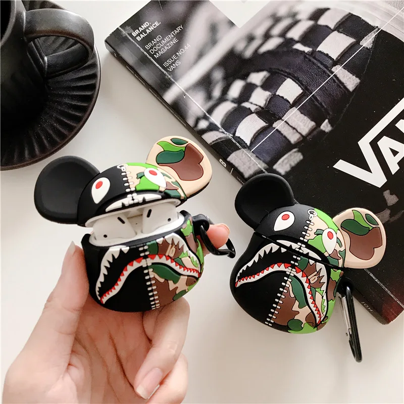 

3D Camouflage Bear For Airpod Case Silicone For Airpod Cases Design For Airpods Case