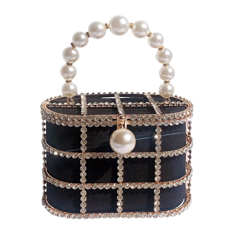 

Pearl Wedding Party Elegant Wedding Cage Bridal Purse Hand bag metal hand bags ladies evening bags handbags for women
