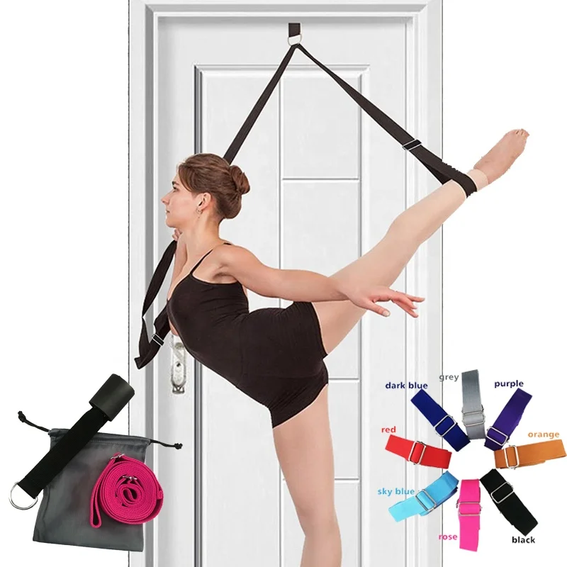 

2020 New Leg Stretcher Band adjustable, door Stretch strap for yoga, yoga stretch strap hometraining home exercise equipment, Customized color