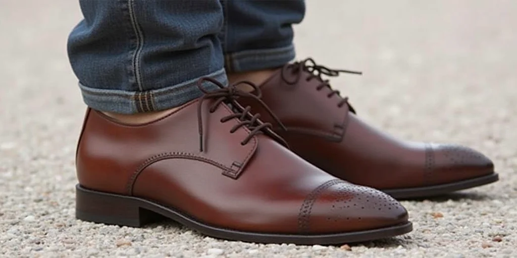 light brown dress shoes with black pants Mens Wide Fit Tredd Well Spencer Shoes | Tredd Well main image 0