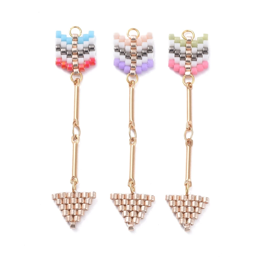 

Pandahall Arrow Loom Pattern Bar Link Chains Seed Beads Pendants