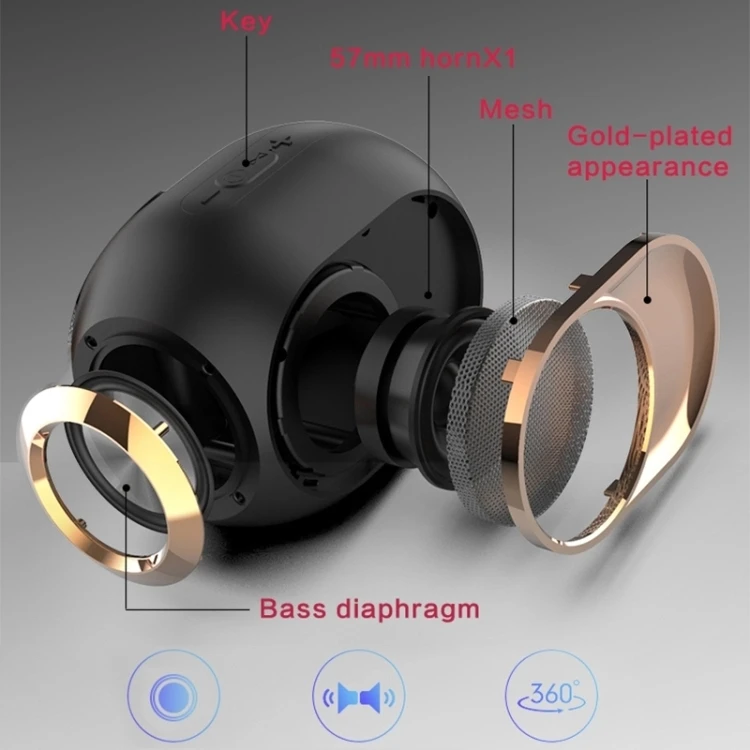TWS portable blue tooth wireless speaker waterproof dust-proof bass stereo - ANKUX.COM