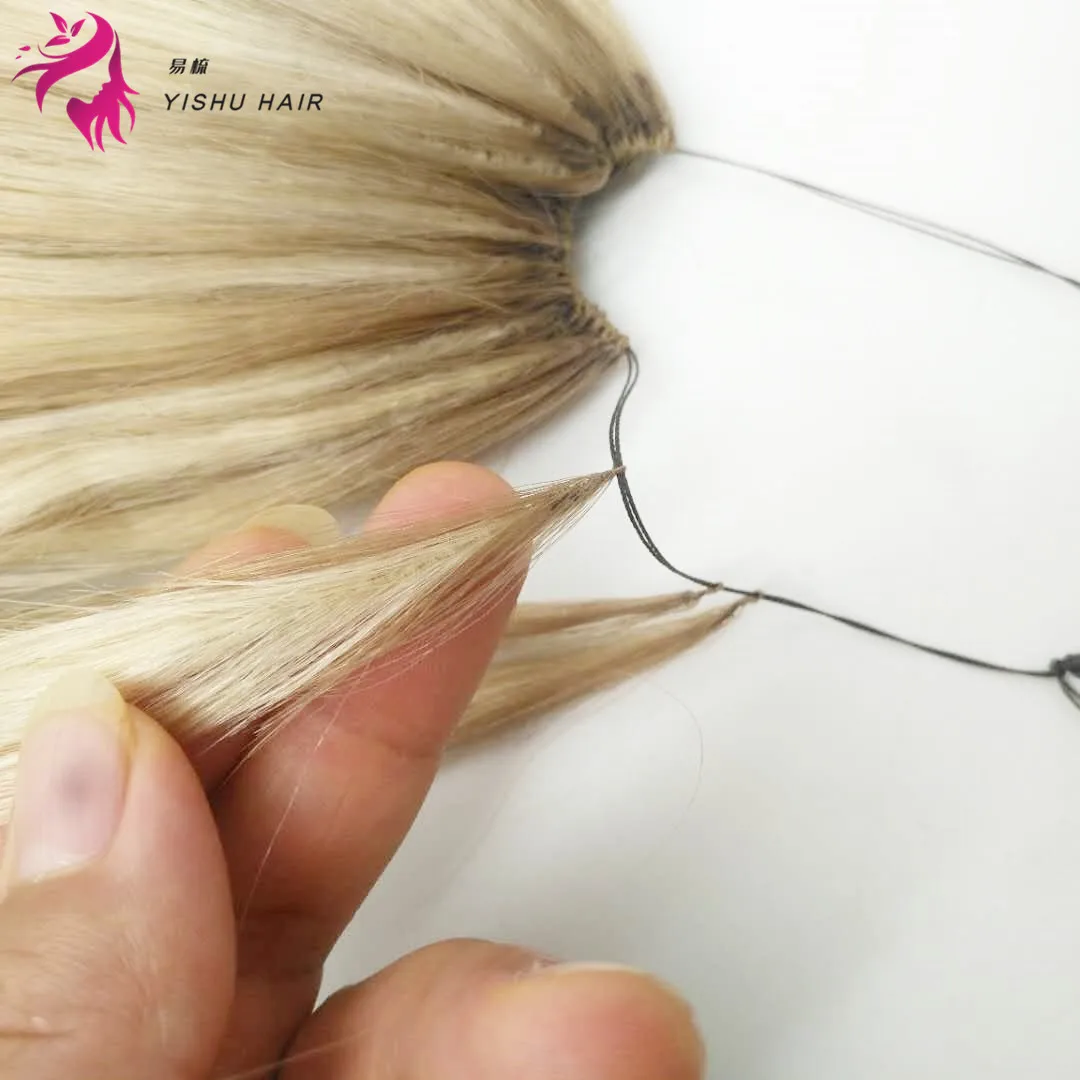 

New product Pure handmade 100% virgin remy most invisible Small circle Feather line hair extensions human