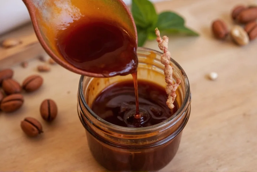 Molasses varieties on a wooden table
