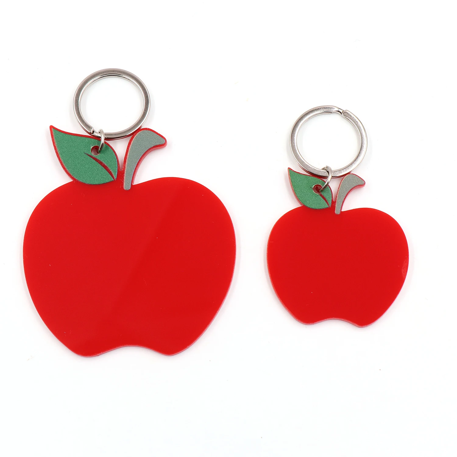 

KHS128KC021- 2inches (50mm) Teacher Appreciation Gift Acrylic Keychain School Student Gift Red Apple keychain