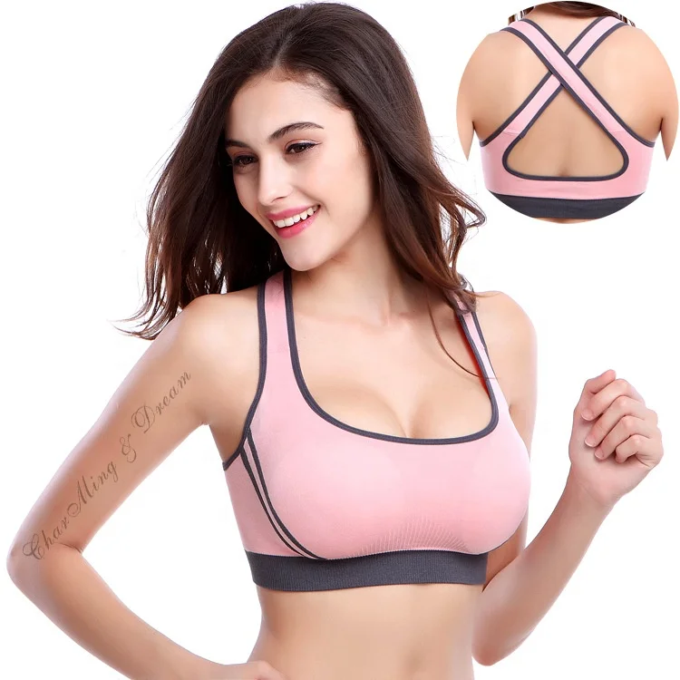 

OEM Custom Logo Women's Sports Tops Workout Sport Bra Run Yoga Gym Fitness Top QualitySoft Exercise Girls Ladies Sports Bra, Customized colors