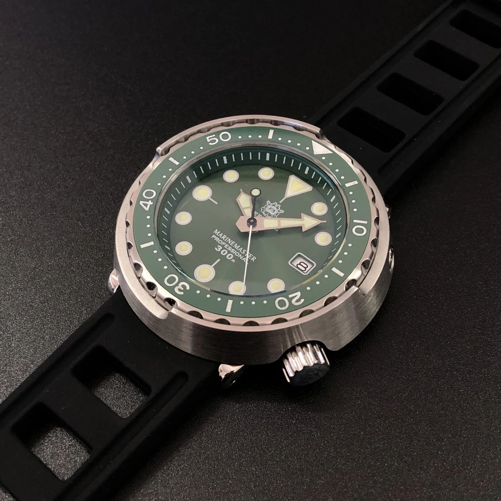 High Quality Sd1975 Steeldive Green Ceramic Bezel 300m Water Resistant ...