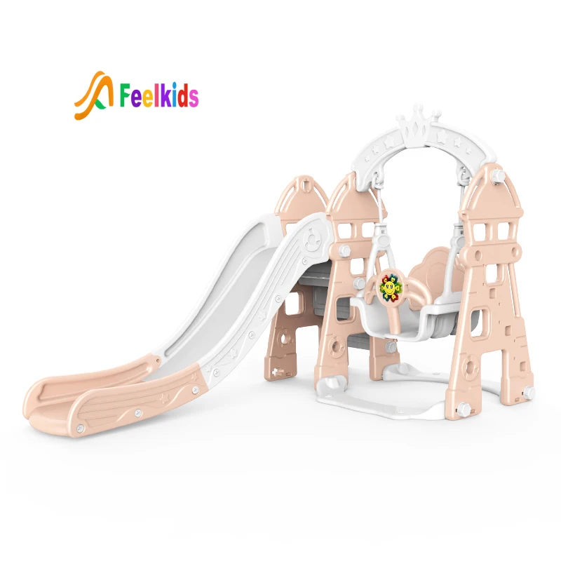 

outdoor kids Castle design Pink slide baby furniture, Pink,blue
