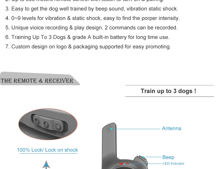 2022 Newest Pairing Dog Training Collar With Voice Command