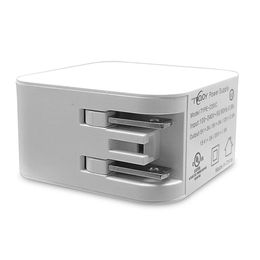 

New 30W PD 3.0 Type-C USB International Socket Fast Charger For Phone, White