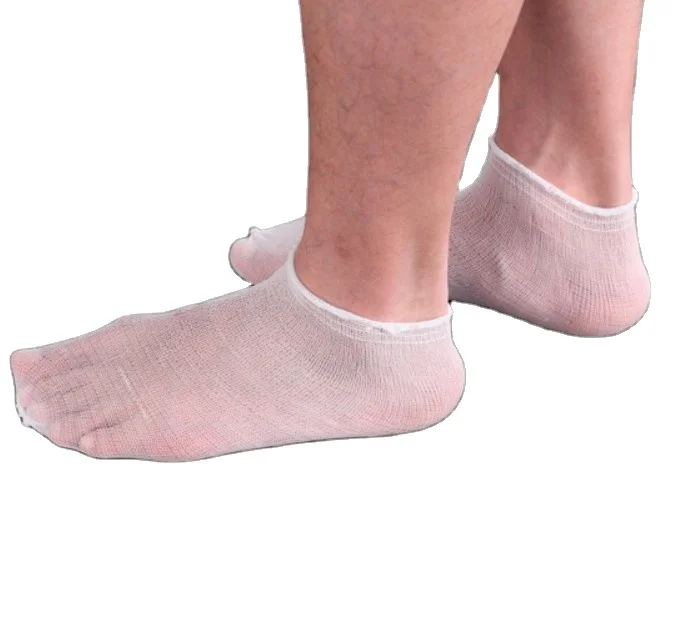 

Wholesale Cheap breathable wet absorbent white cotton disposable socks