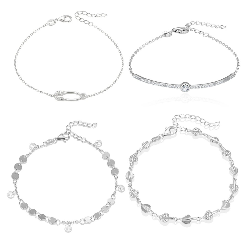 

Gold Plated Adjustable Fashion Link Italian Cuban Chain Bracelets Set Jewelry 925 Sterling Silver Chain Bracelets for Women