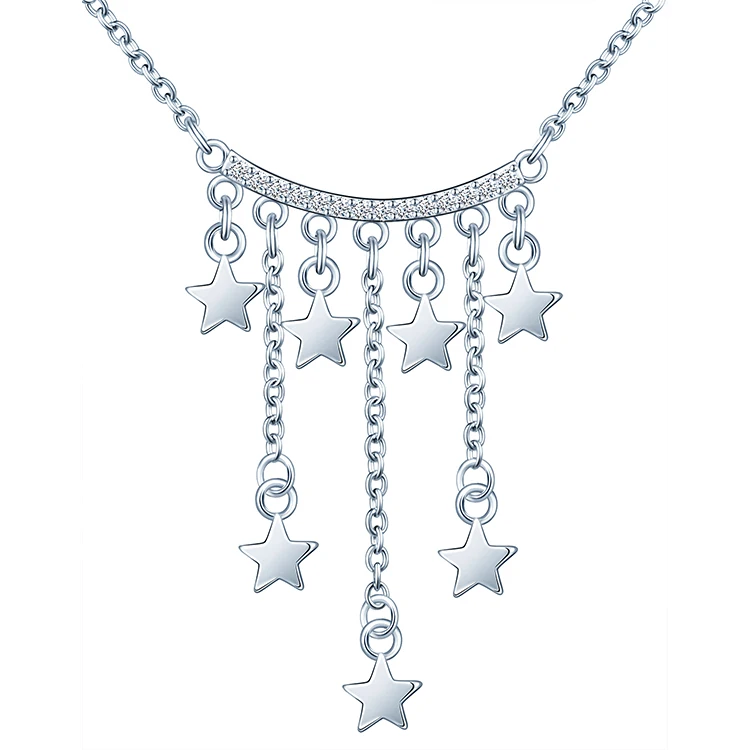

Falling Star Necklace 925 Sterling Silver Chain Necklaces For Women