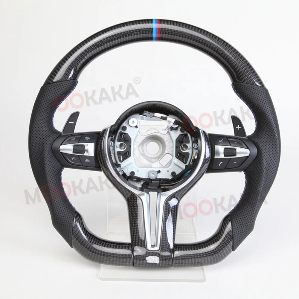 

Custom Alcantar-a Carbon Fiber Led Steering Wheel For Bmw M1 M2 M3 M4 M5 M6 F10 F18 F11 F12M3 M4 M5 M6