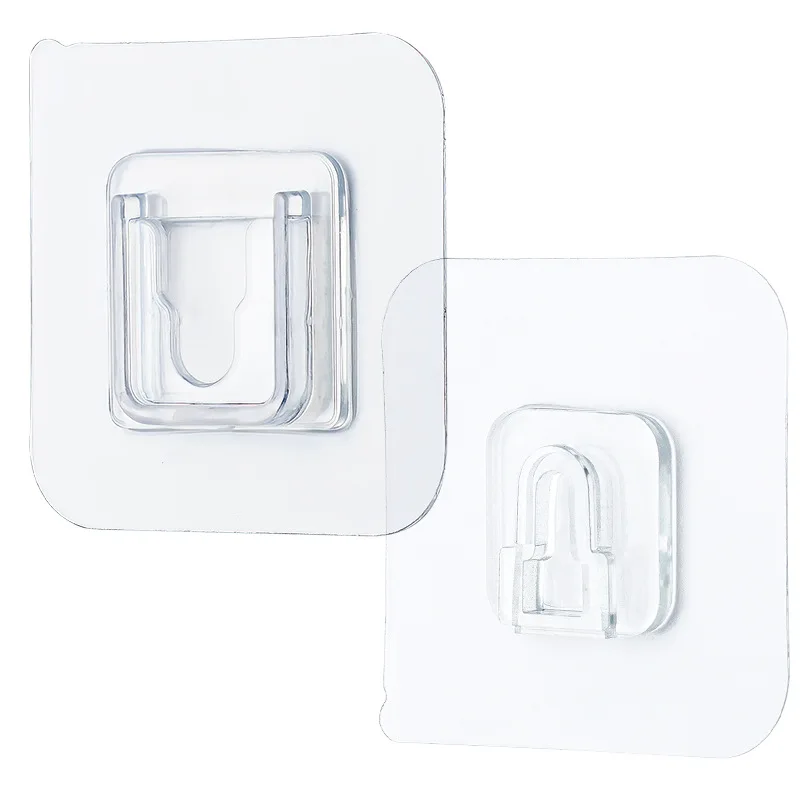 

Snap button Double sided adhesive wall hooks Hanger Strong Transparent Suction Cup Sucker Hook for kitchen & bathroom