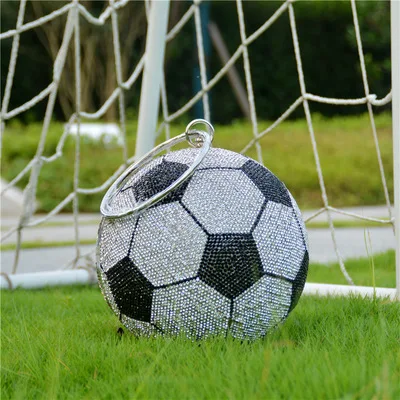 

DY012 New Arrival Luxury Designer Brands Bling Black Basketball Purse Diamond Cluch Evening Bag For Women Wedding Prom Handbag, Black, brown