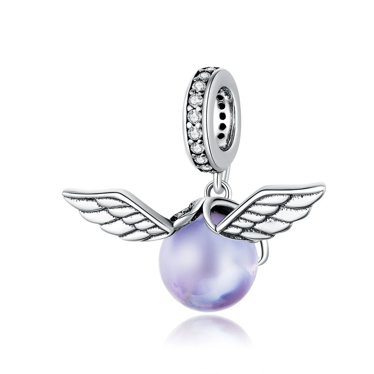 

Purple Glass Bead Elf wings Pendant for Original Bracelet or Necklace