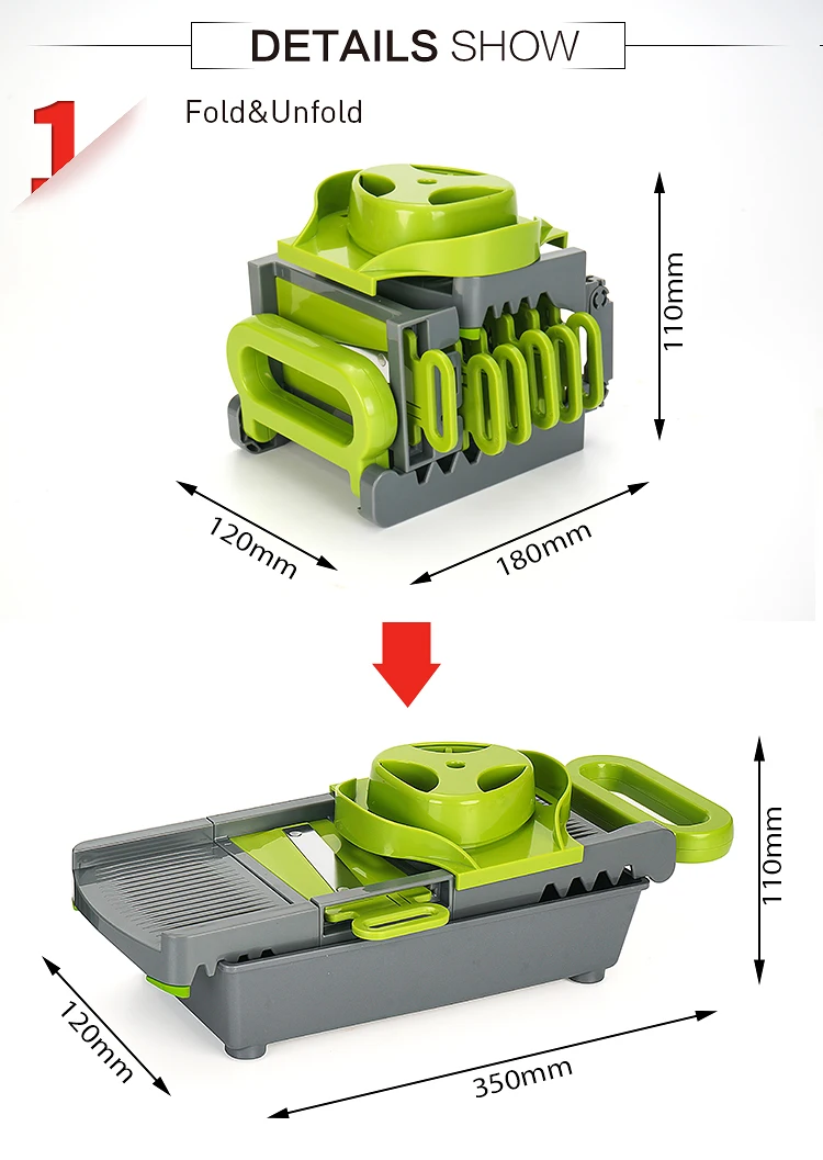 Smile Mom Professional Adjustable Food Vegetable Cutter Kitchen Grater