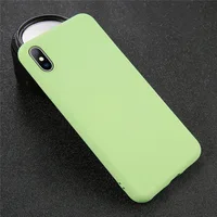 

Candy Color Matte Phone Case For iPhone XS MAX X XR Simple Solid Soft TPU Cases Back Cover