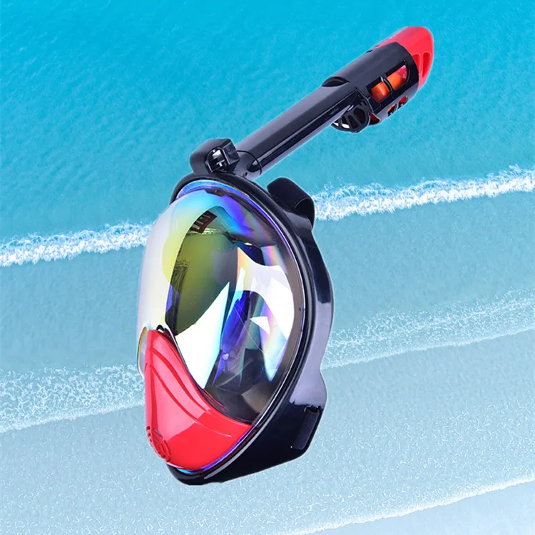 

separated in & out airflow lightweight swim free diving snorkel full face mask, Customized