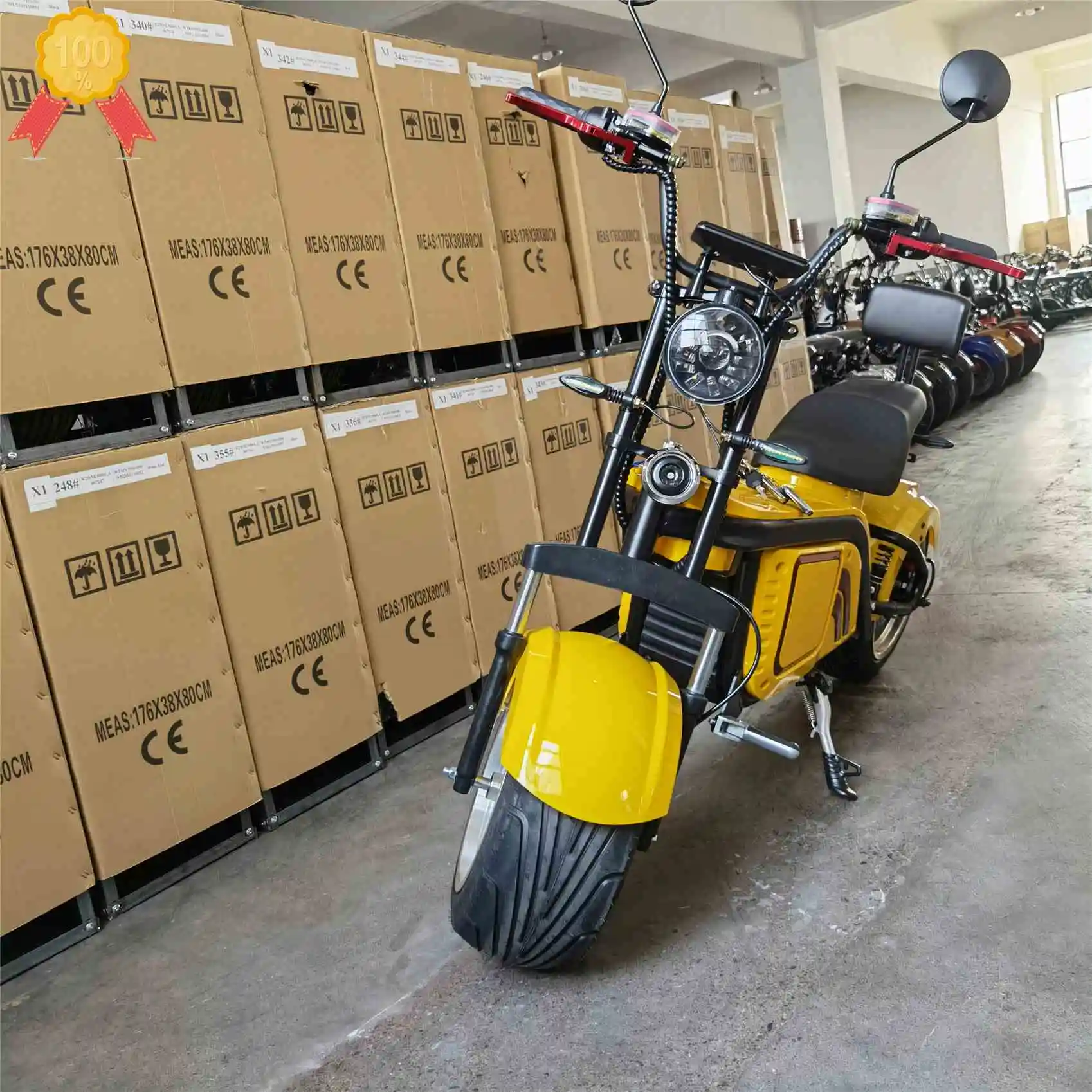 

Hot Selling 2000W 60V Lithium Battery Citycoco Scrooser Seev Cheap City Fat Tire Electric Scooter With Back Mirror
