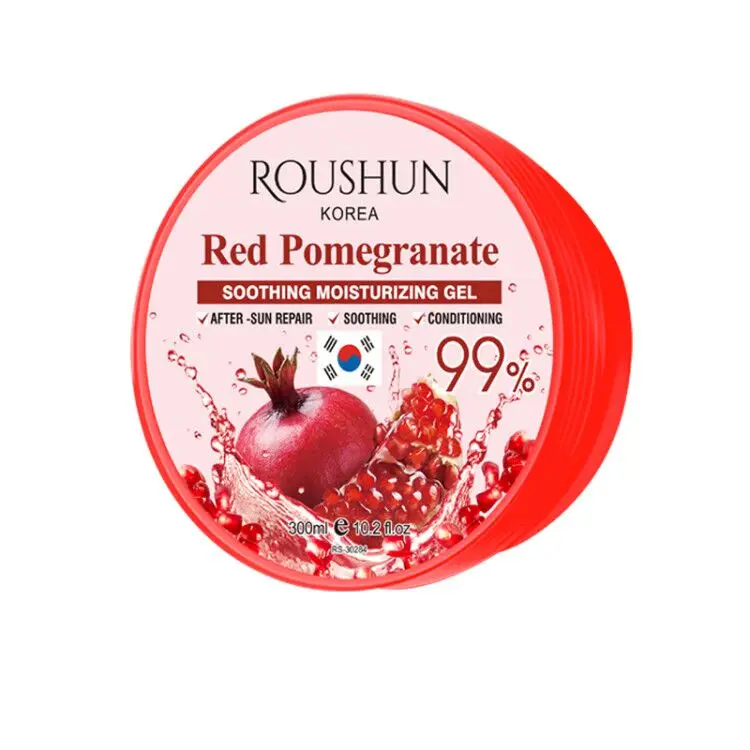 

ROUSHUN Red Pomegranate moisturizing gel 99% soothing moisturizing gel Gentle care Nutrition Effective moisturizing