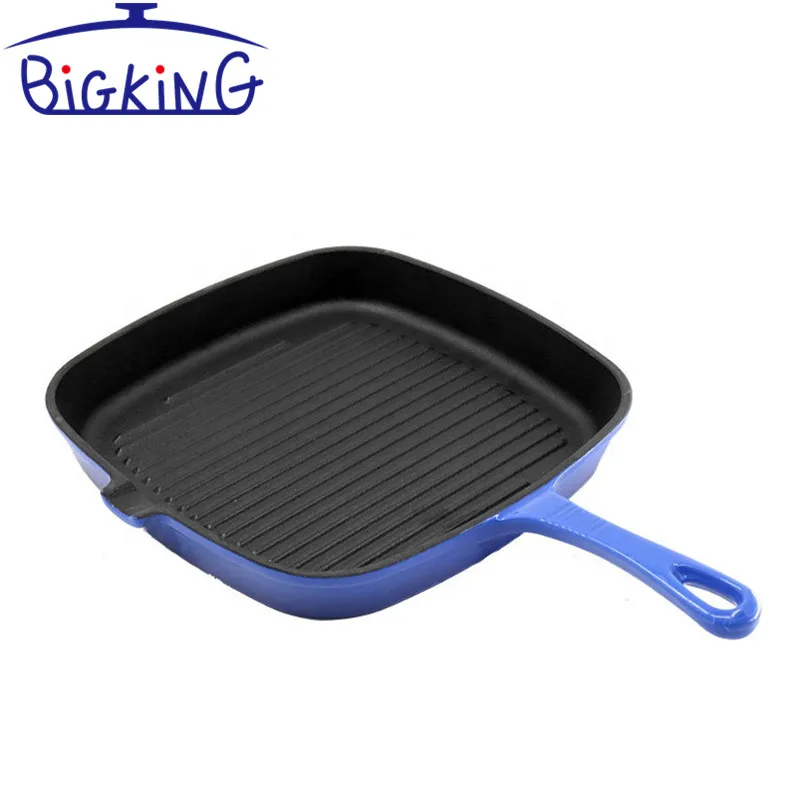 

New design Eco-friendly Enamel Coating Cast-iron Skillet OEM