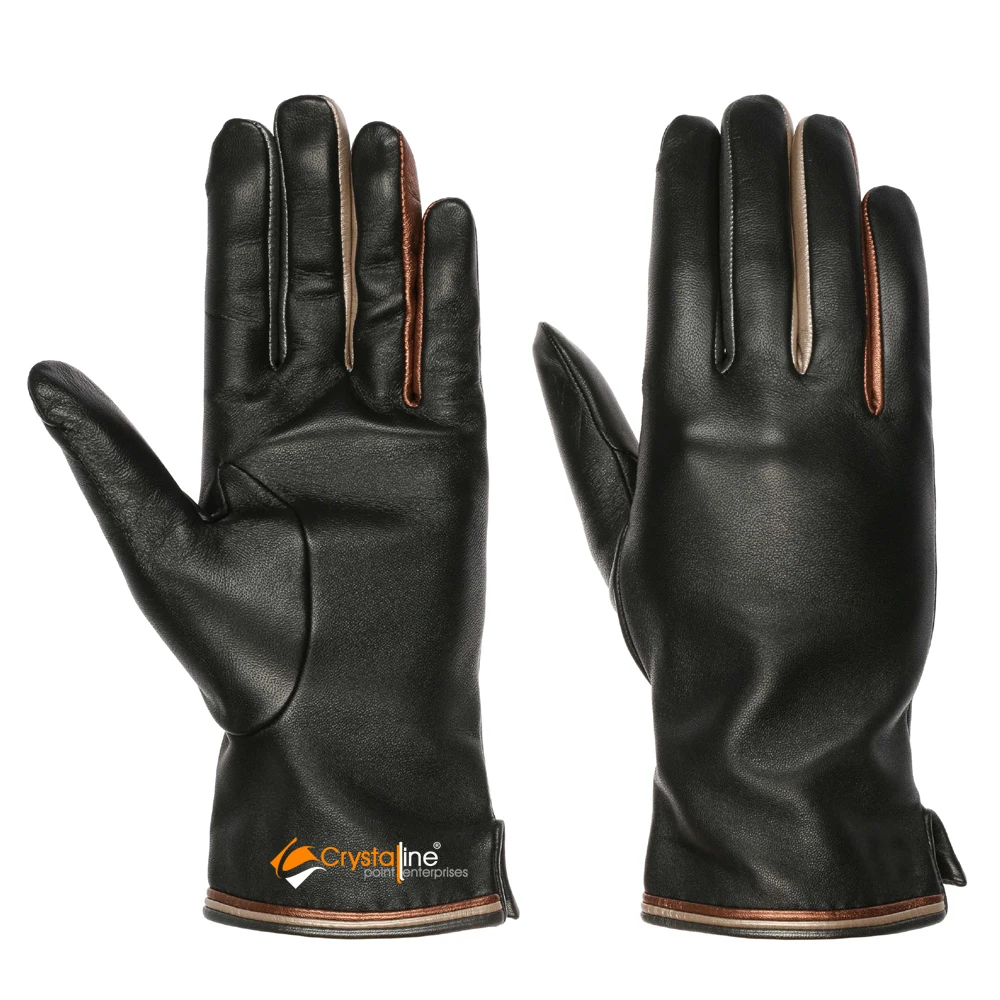 
New Design Cheap Price Women Fashion Wear Soft Leather Winter Dressing Gloves 