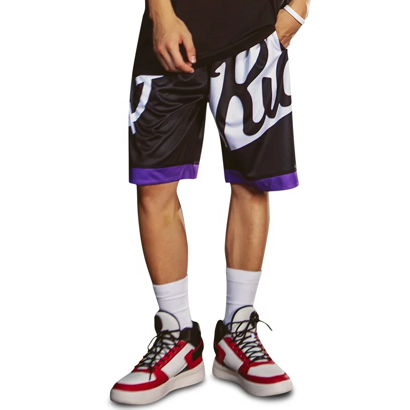 

Mens mesh basketball floral shorts with logo, Multiple colors available