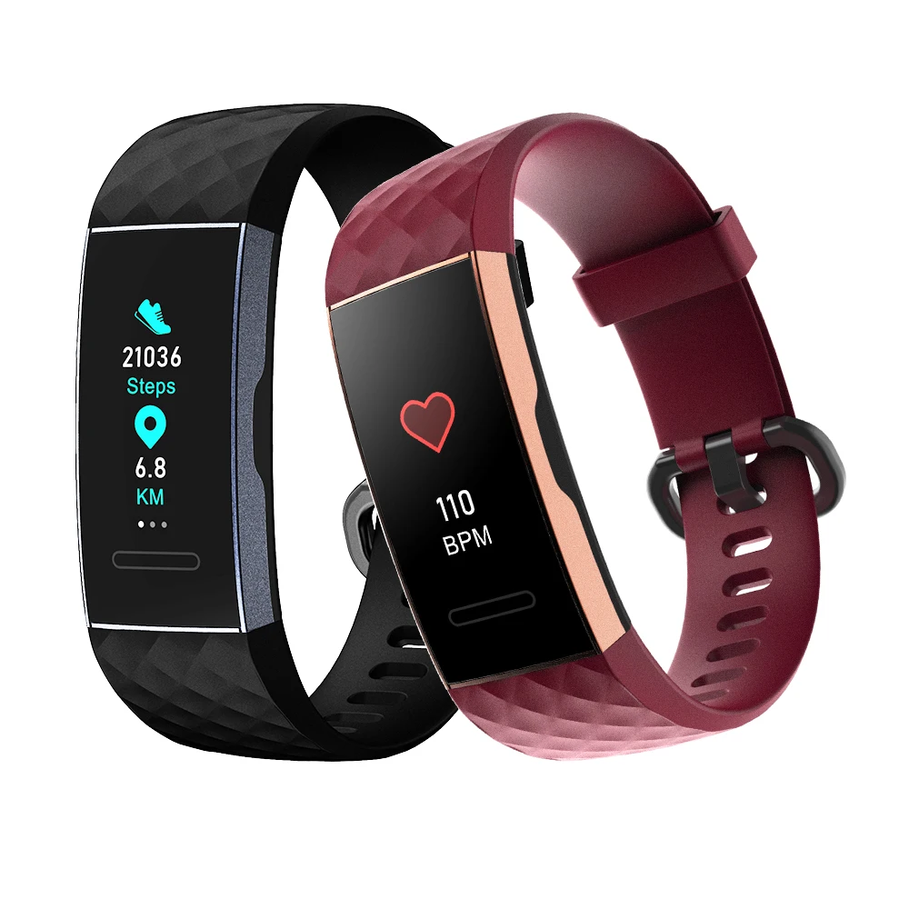 

ID151 smart bracelet 24H heart rate monitoring smart band, Black, red, green, purple, green