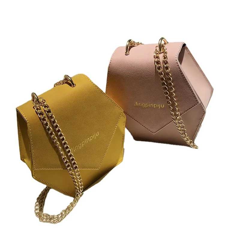 

High quality factory price wholesale Korean version of hexagonal messenger bag women, Picture