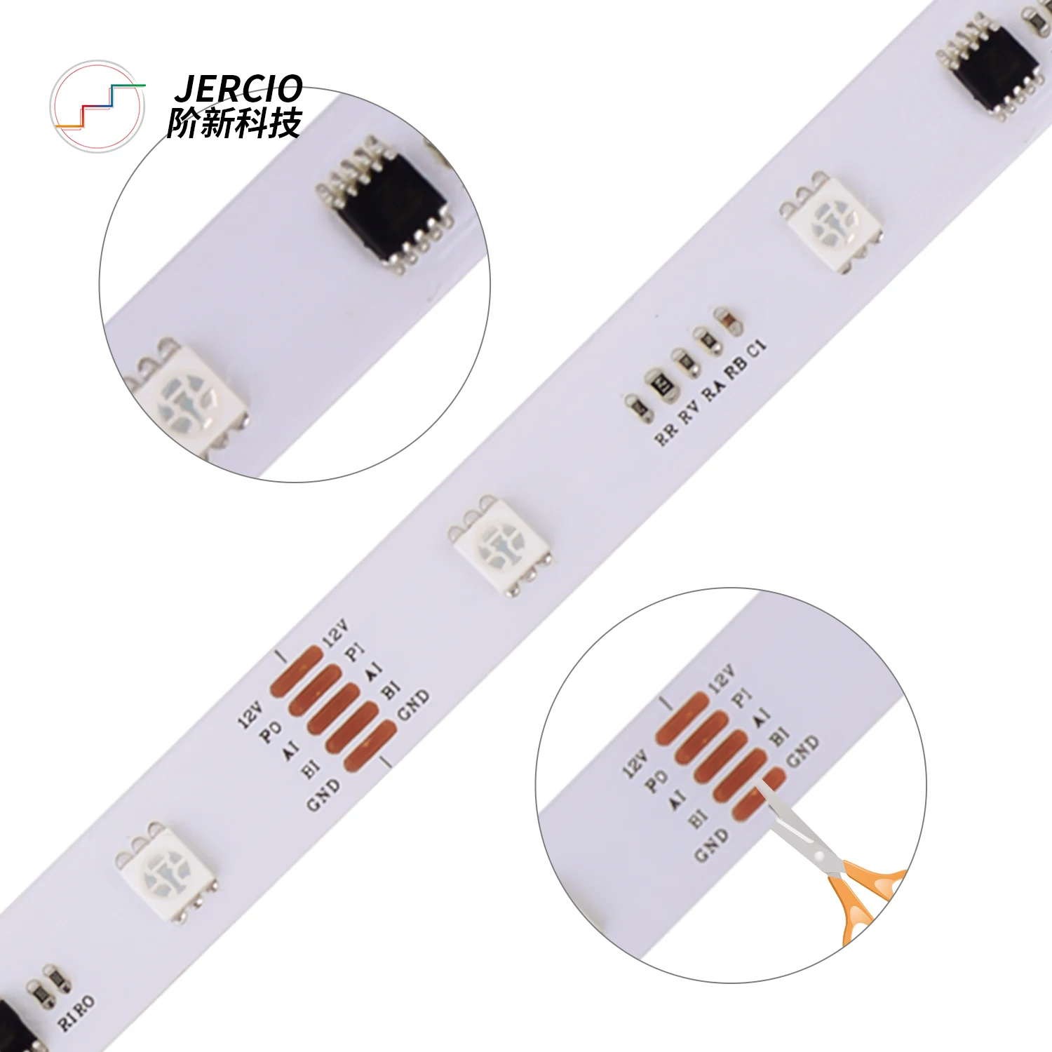 JERCIO DMX512 DC24V Programmable LED Strip for Stage Studio KTV Bar Lighting