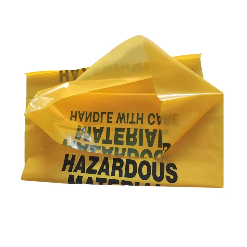 

Free Samples Yellow Hazardous Plastic Waste Bag Printed Asbestos Garbage Bag