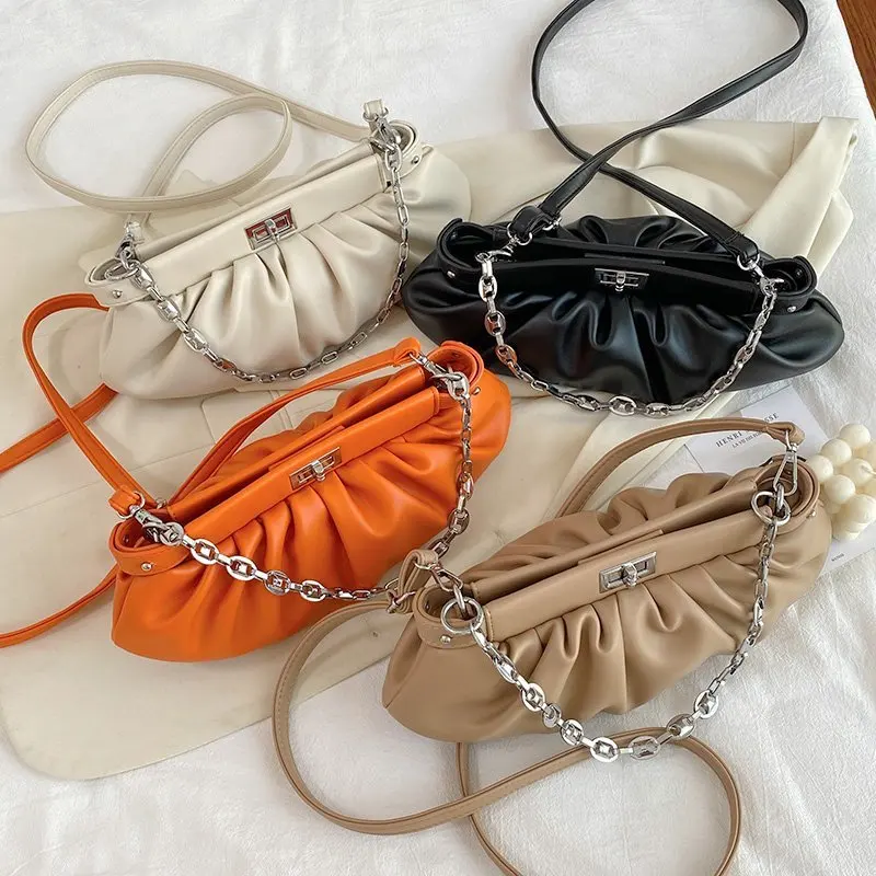 

Cheap fashion cloud bag ladies shoulder handbags fold bag