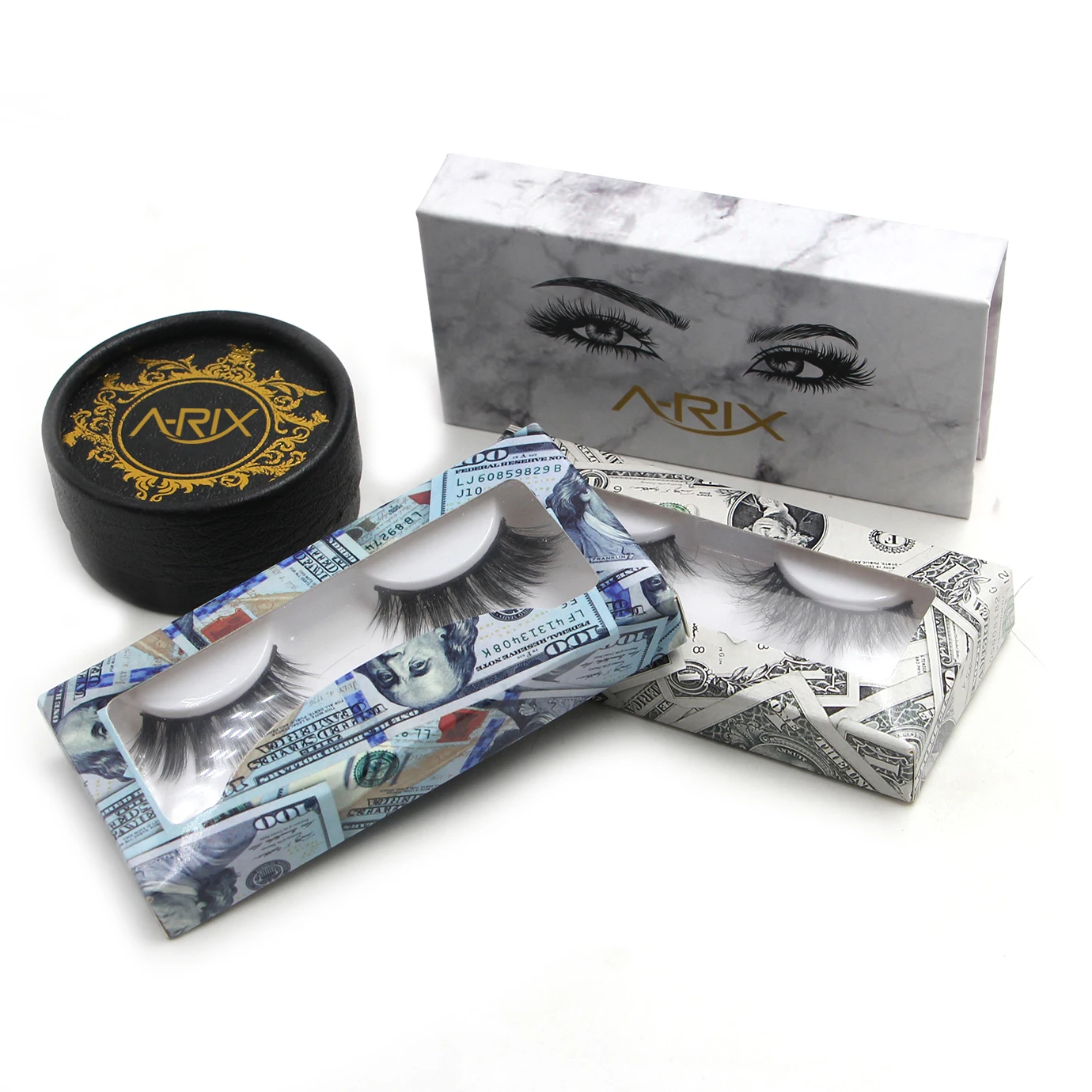 

RTS Fast Shipping Free Sample Private Label 3D Faux Mink Strip False Eyelash Eye Lash, Black