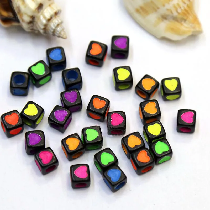 

XuQian 7mm Jewelry Letter Beads for Jewelry Making, Multi color