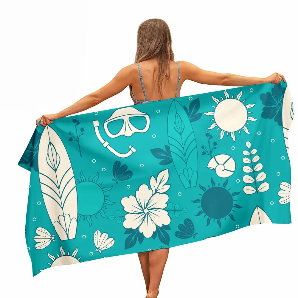 2023 Professional Suppliers Sell Hot Summer Super Beach Towel Custom Printed Sand Free Microfiber Beach Towel