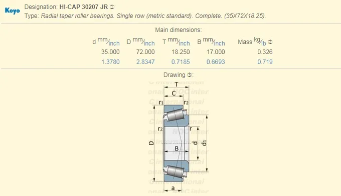 HI-CAP 30207 JR Tapered Roller Bearings - Precision & Durability