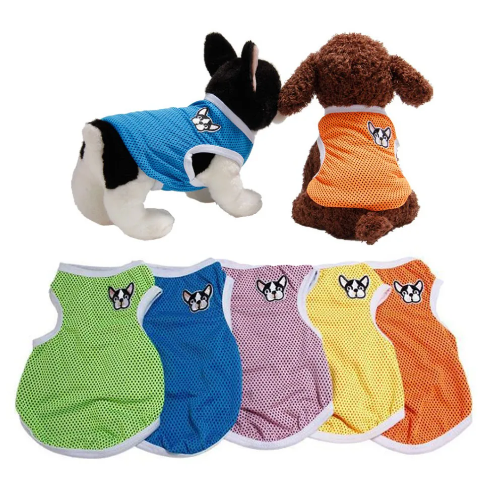 

Amazon Best Sales Sport Mesh Breathable Vest Pet Shirt Summer Dog Clothes for Dog, Customized color